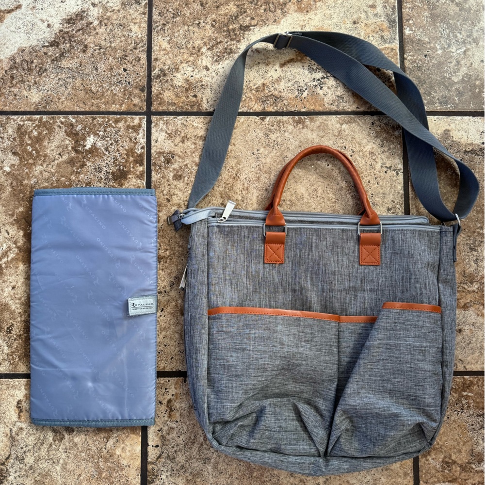 Motif Maylilly Gray Brown Travel Baby Bag - Picture 2 of 15